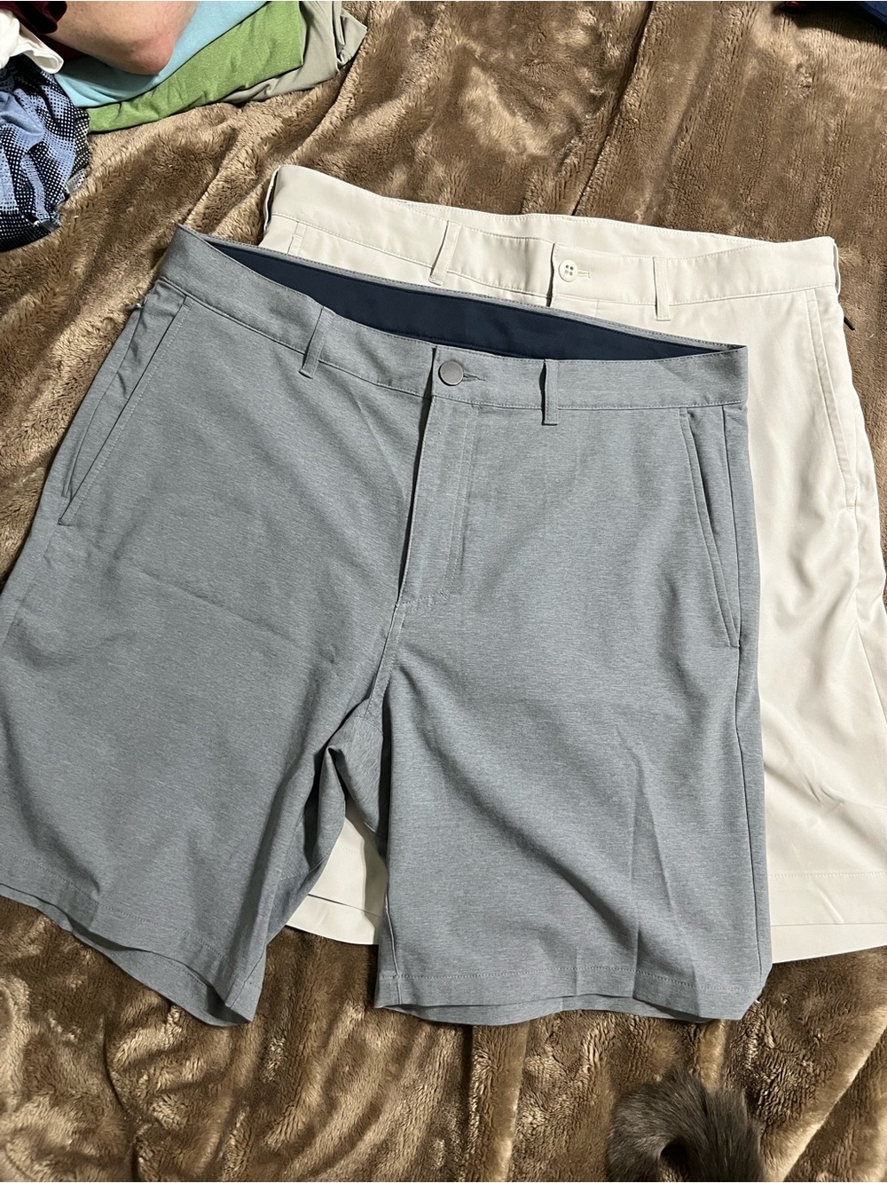Daniel Cremieux Light Gray and Cream Hybrid Shorts